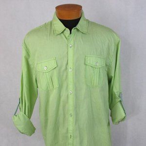 MICHAEL BRANDON Long Sleeve Button Front Shirt 2XL